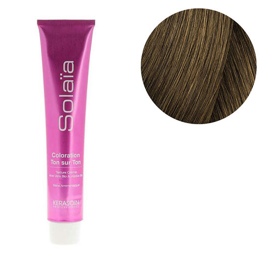 Coloration ton sur ton Sola&iuml;a 6.3 blond fonc&eacute; dor&eacute;