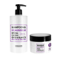 Rituel cheveux gris et blancs shampooing et masque