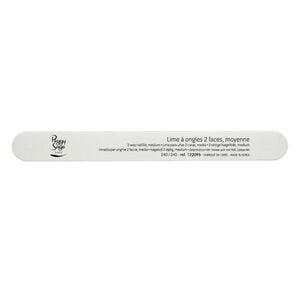 Lime &agrave; ongles 2 faces lavable 240/240 blanc, pour ongles naturels