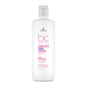Shampooing argent pour cheveux gris et blancs BC Color Freeze Silver 1000ml