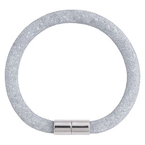 Bracelet strass filet gris