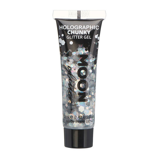 Gel holographique &agrave; grosses paillettes Moon Glitter argent