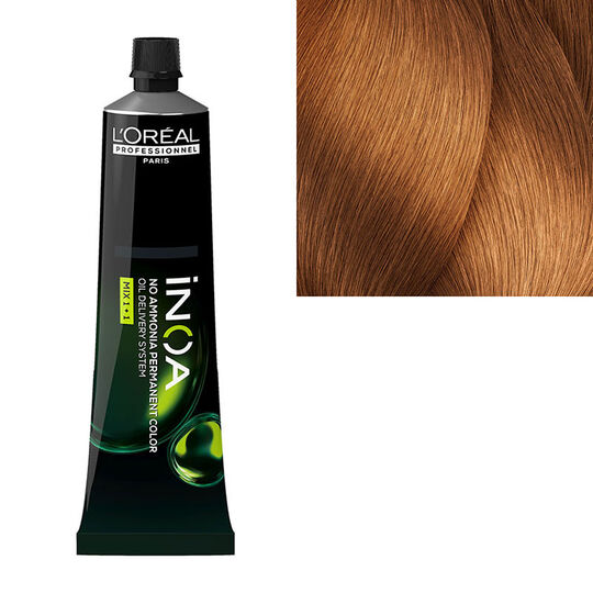 Coloration sans ammoniaque Inoa 8.34 blond clair dor&eacute; cuivr&eacute;