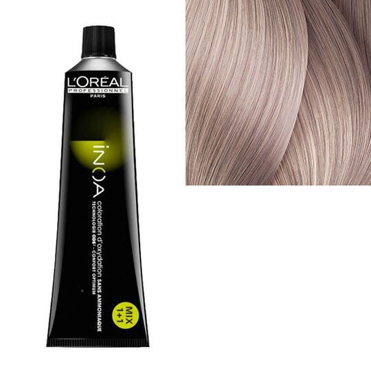 Coloration sans ammoniaque Inoa 10.21 blond tr&egrave;s tr&egrave;s clair iris&eacute; cendr&eacute;