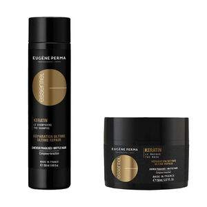 Rituel réparateur shampooing et masque Essentiel Keratin shampooing 250ml + masque 150ml,  Rituel réparateur shampooing et masque Essentiel Keratin shampooing 250ml + masque 150ml