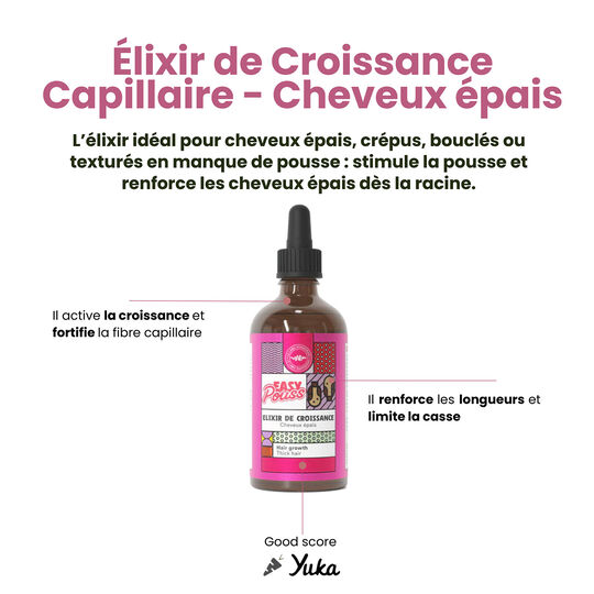 &Eacute;lixir de croissance capillaire cheveux &eacute;pais Easy Pouss