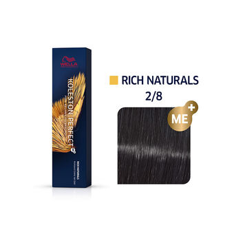 Coloration permanente Koleston Perfect Me+ 2/8 noir bleuté