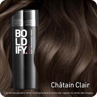 Fibres densifiantes pour cheveux ch&acirc;tain clair