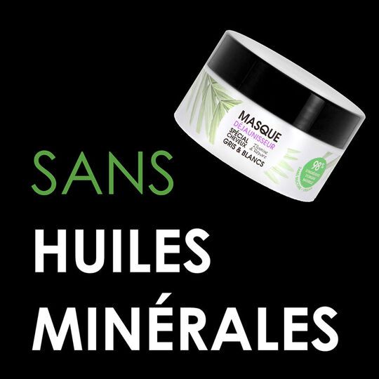 Masque déjaunisseur cheveux gris & blancs Gamme Nature