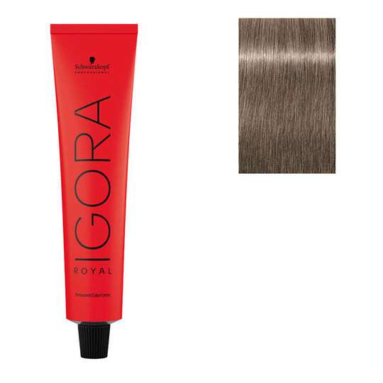 Coloration permanente Igora Royal 8-1 blond clair cendr&eacute;