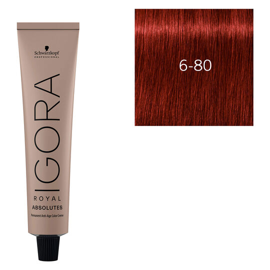 Coloration pour cheveux matures Igora Royal Absolutes 6-80