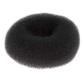 Couronne chignon donuts 6 cm noir