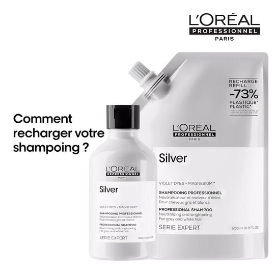 Shampooing d&eacute;jaunissant Silver recharge 500ml