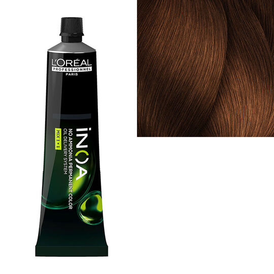 Coloration sans ammoniaque Inoa 6.34 blond fonc&eacute; dor&eacute; cuivr&eacute;