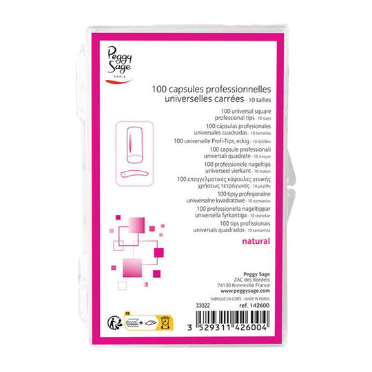 Capsules universelles carr&eacute;es x 100