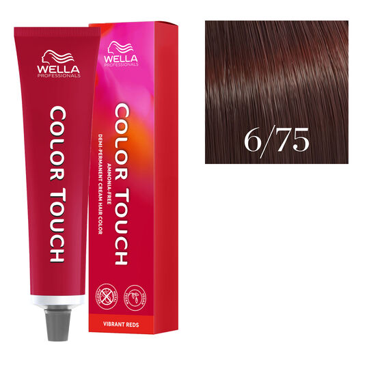 Coloration semi-permanente Color Touch 6/75 blond fonc&eacute; marron acajou