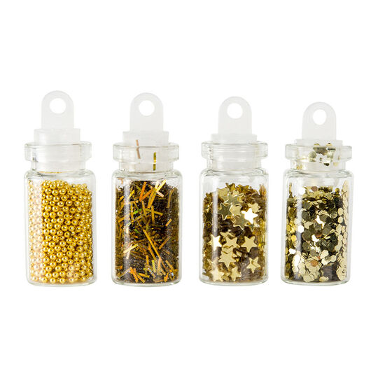 Paillettes pour ongles dor&eacute;