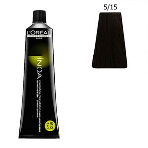 Inoa Coloration sans ammoniaque 5.15 ch&acirc;tain clair cendr&eacute; acajou