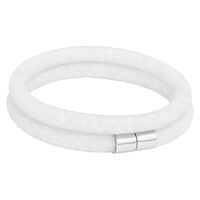 Bracelet strass filet double blanc