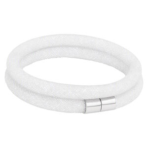 Bracelet strass filet double blanc