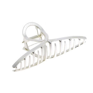 Pince croco métallique infini argent mat,  Pince croco métallique infini argent mat