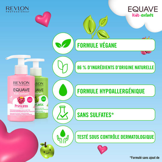 Duo shampooing & d&eacute;m&ecirc;lant enfant Equave Kids applestastic