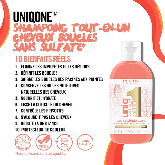 Shampooing tout-en-un cheveux boucl&eacute;s Uniq One Curls