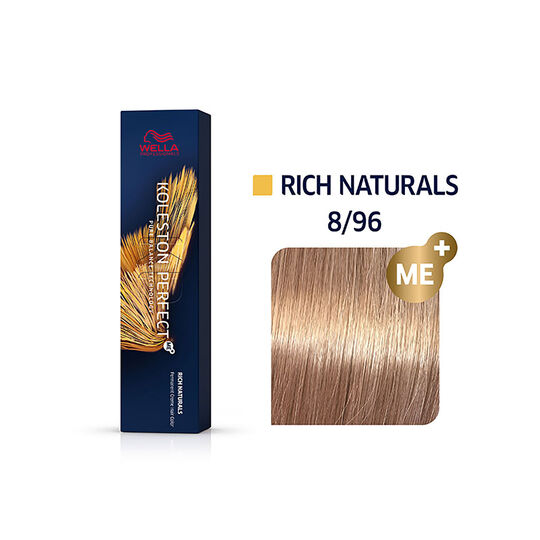 Coloration permanente Koleston Perfect Me+ 8/96 blond clair fum&eacute; violine