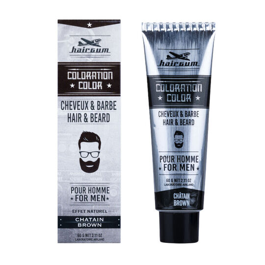 Coloration pour homme cheveux & barbe 4 ch&acirc;tain