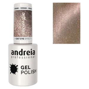 Gel Polish Cat Eye Effect taupe avec reflets roses