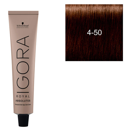 Coloration pour cheveux matures Igora Royal Absolutes 4-50