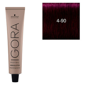 Coloration pour cheveux matures Igora Royal Absolutes 4-90