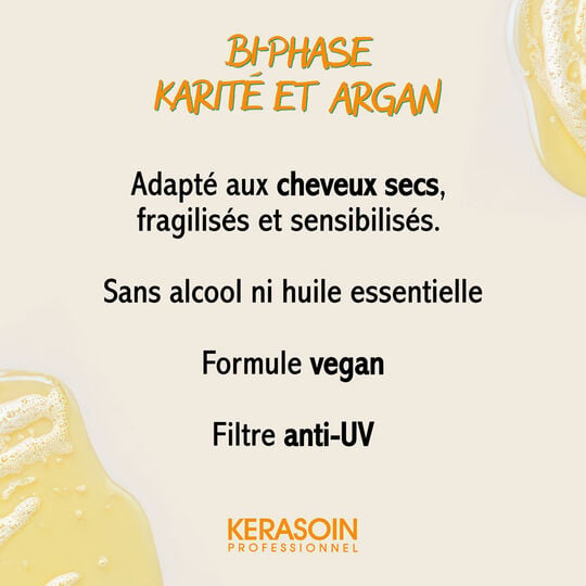 D&eacute;m&ecirc;lant bi-phase &agrave; l'argan et au karit&eacute; 200ml