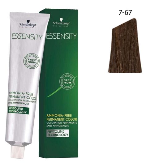 Coloration sans ammoniaque Essensity 7-67 blond chocolat cuivr&eacute;