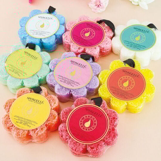 &Eacute;ponge de bain infus&eacute;e freesia poire