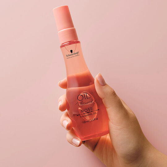 Huile de finition Rose pour cheveux fins ou stressés,  Huile de finition Rose pour cheveux fins ou stressés