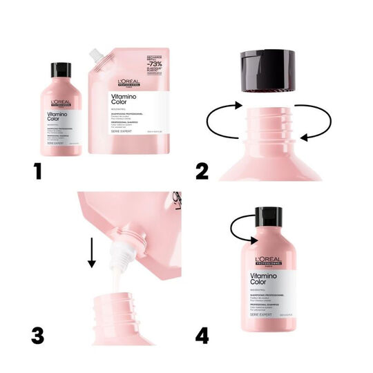 Shampooing cheveux colorés Vitamino Color recharge 500ml