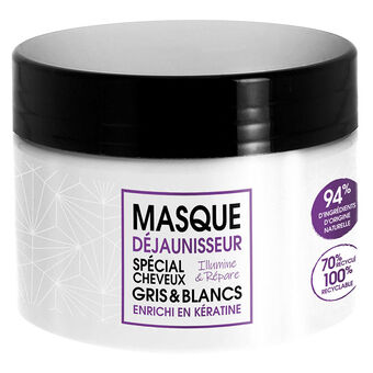 Masque déjaunisseur pour cheveux gris et blancs