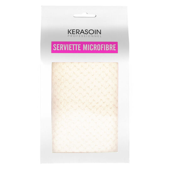 Serviette microfibre blanc cr&egrave;me