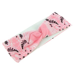 Bandeau bandana enfant rose clair,  Bandeau bandana enfant rose clair