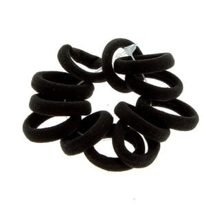 Petits &eacute;lastiques mousse noirs