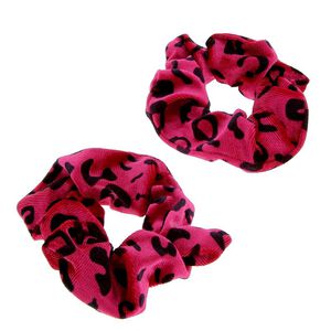 Chouchou léopard x 2 fushia