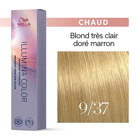 Illumina color 9/37 blond tr&egrave;s clair dor&eacute; marron