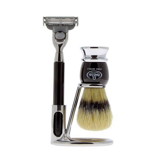 Set de rasage 3 pi&egrave;ces pour homme Blaireau