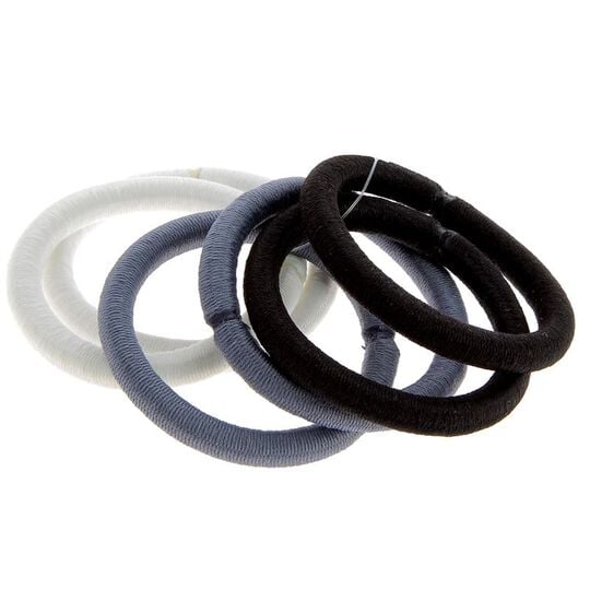 Elastiques sans metal X 6 noir, blanc et gris