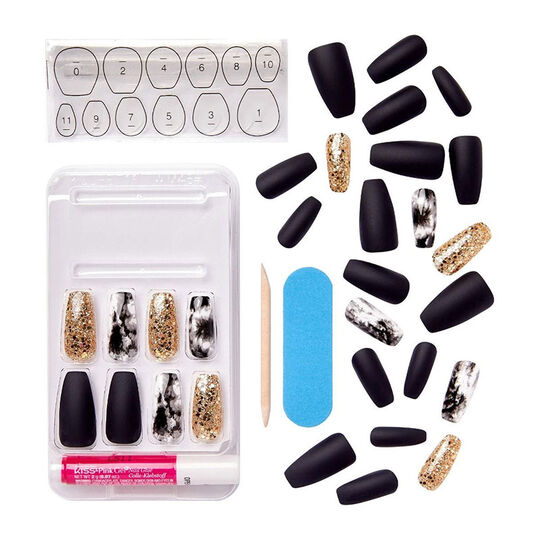 Faux ongles Voguish Fantasy fantasy tie dye taille long