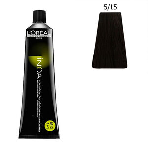 Inoa Coloration sans ammoniaque 5.15 ch&acirc;tain clair cendr&eacute; acajou