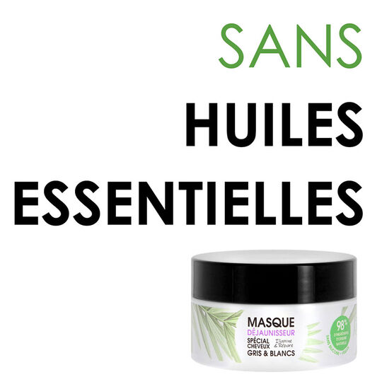 Masque d&eacute;jaunisseur cheveux gris & blancs Gamme Nature