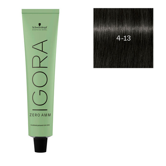 Coloration Igora Zero Amm 4-13 ch&acirc;tain cendr&eacute; mat
