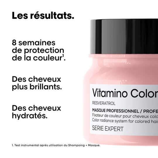Masque cheveux color&eacute;s Vitamino Color 250 ml